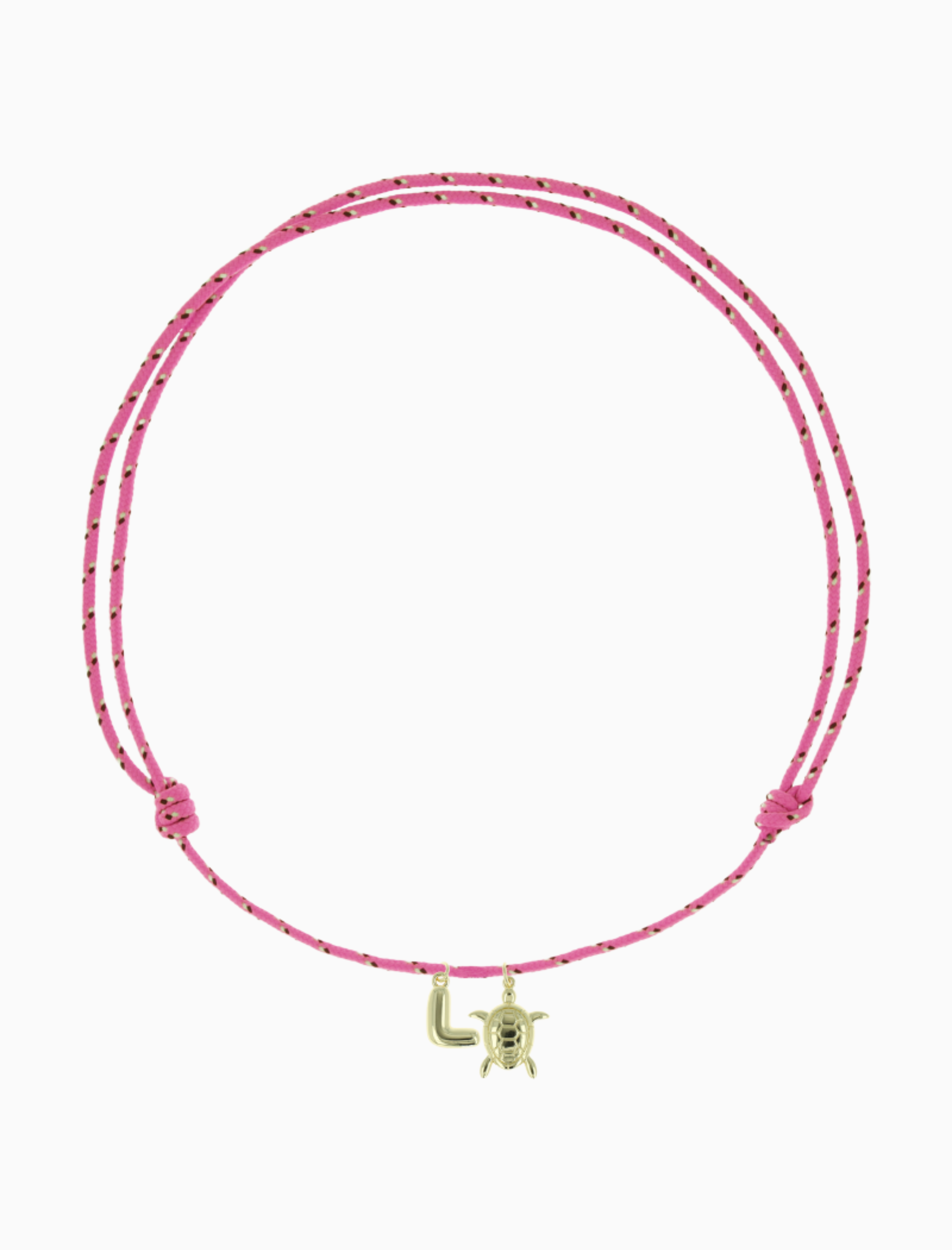 Initial Ketting Schildpad Be Golden Loonie – Roze