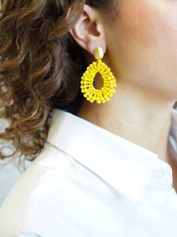 Yellow earrings Babs Open Drop 