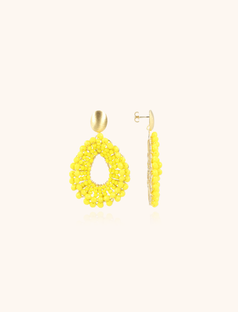 Yellow earrings Babs Open Drop lott-theme.productDescriptionPage.SEO.byTheBrand