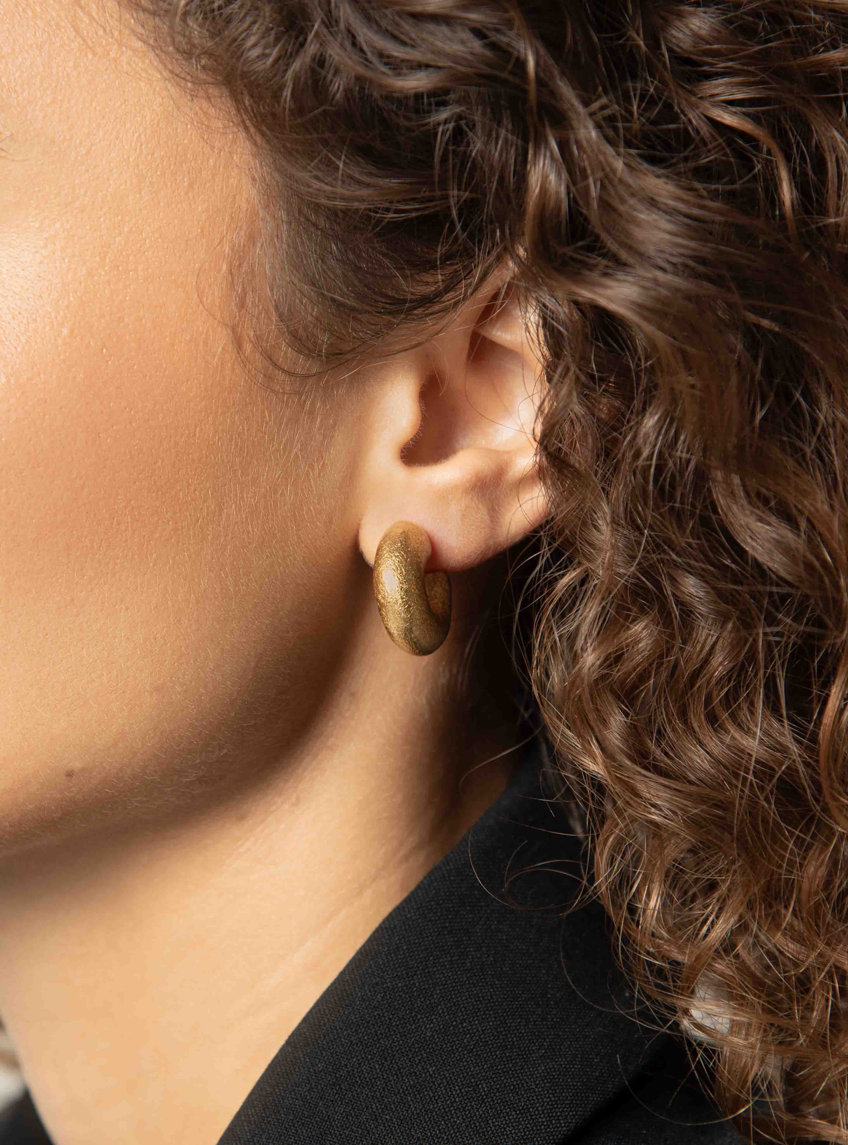 Houten Oorbellen Wiep Creool Tube S