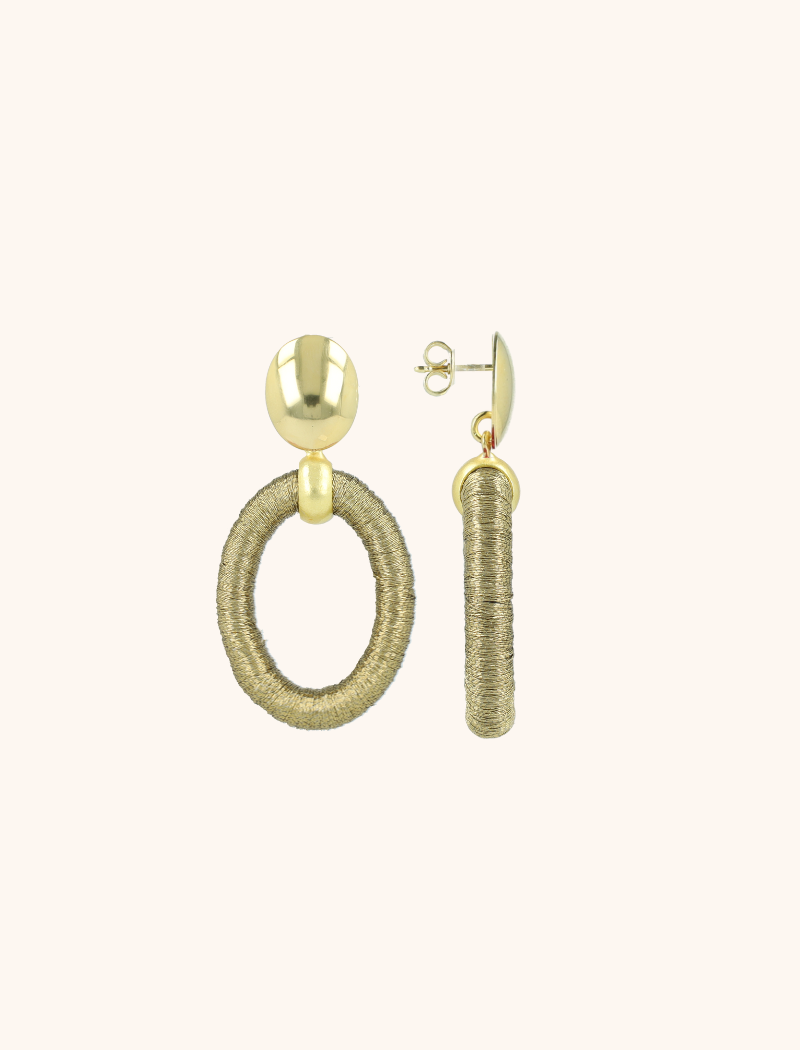 Old Gold Earrings Faye Oval S
