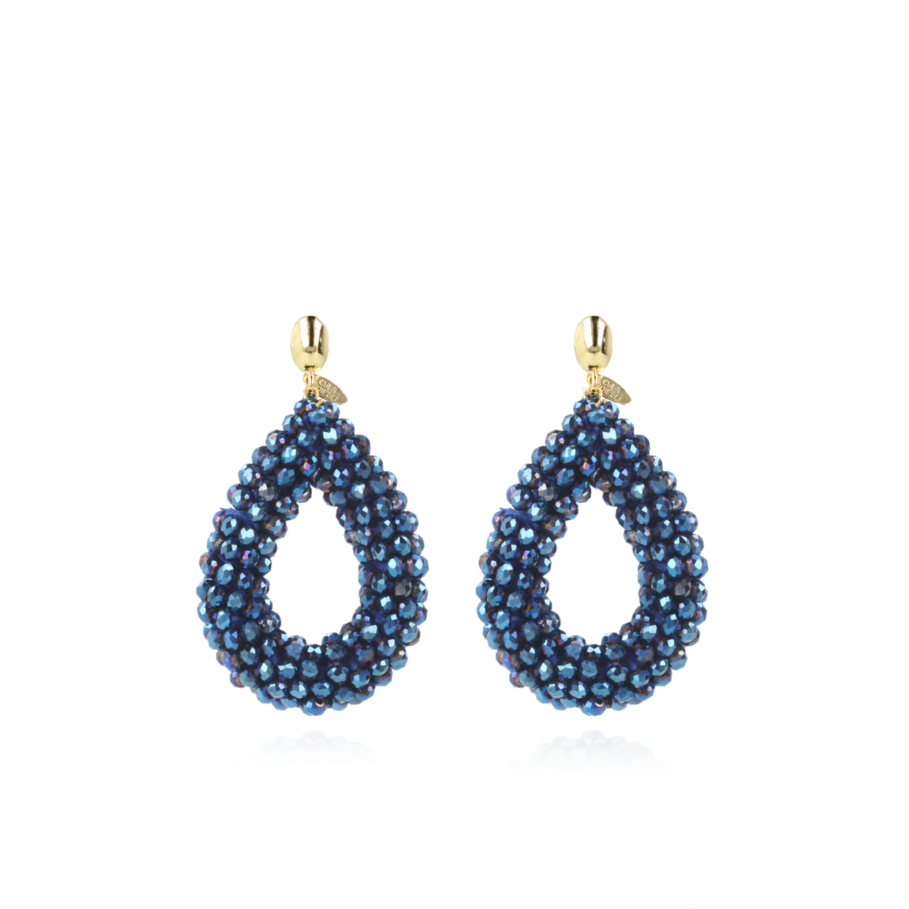 Blauwe Oorbellen Drop L Disco