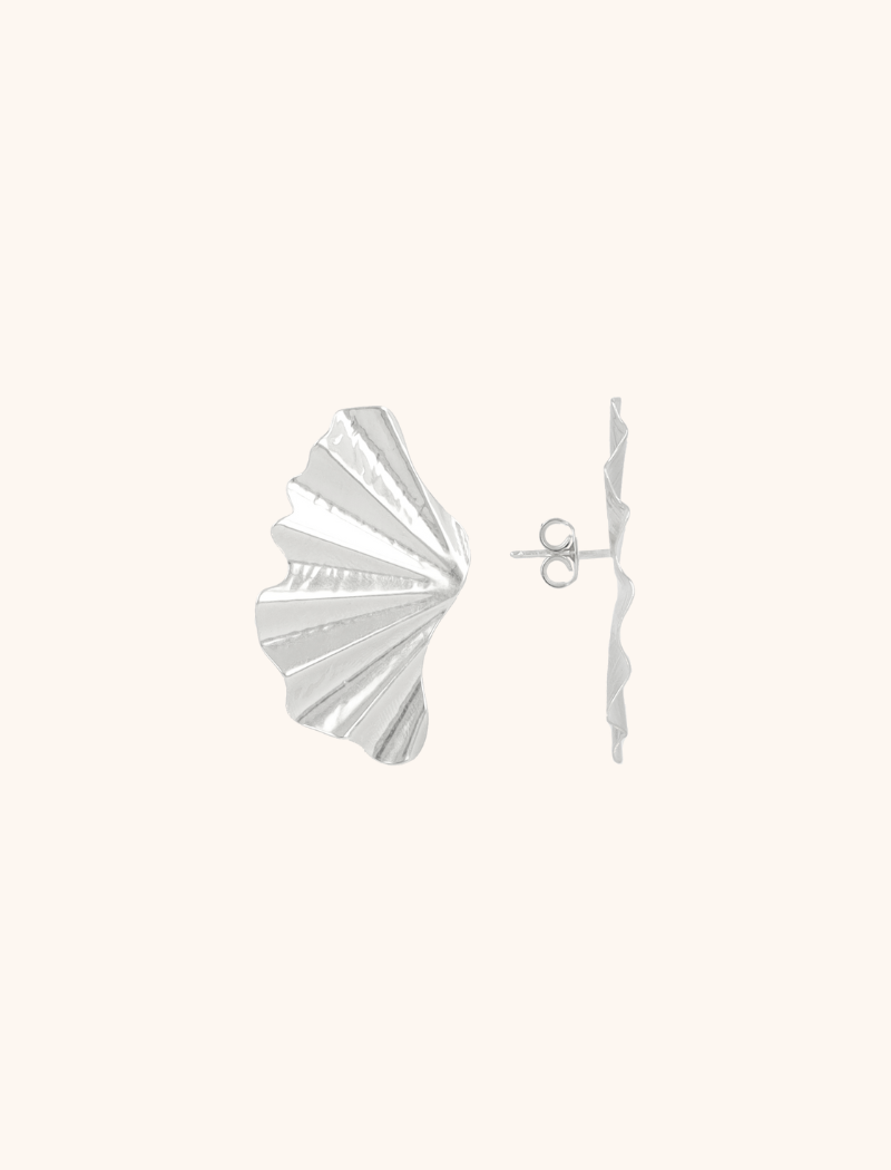 Silver Oorbellen Livia Leaf S