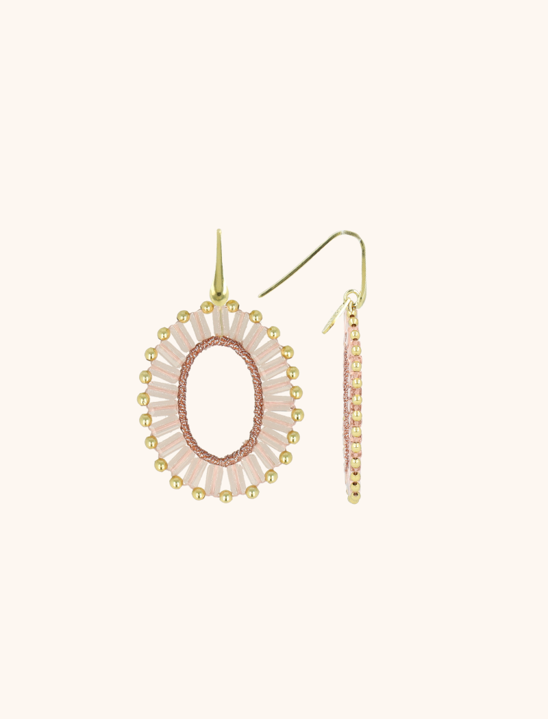 Oud Roze Oorbellen Naomi Ovaal Flat Slott-theme.productDescriptionPage.SEO.byTheBrand