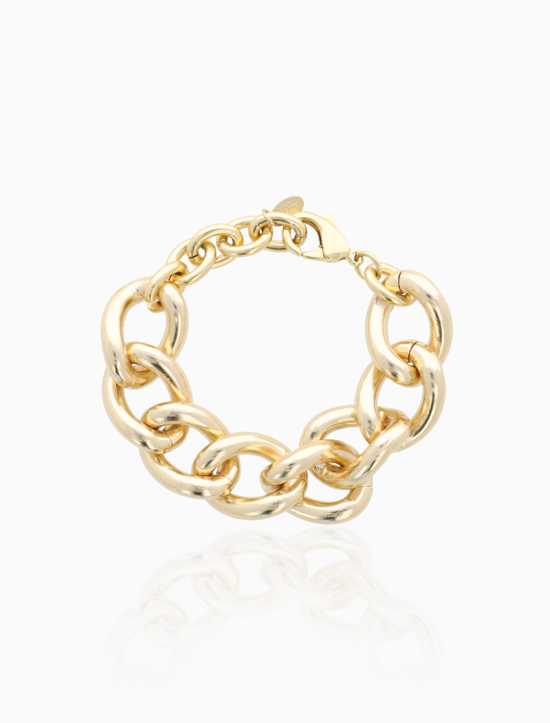 Zelina - CLA Bracelet Crub Link L - Soft Gold