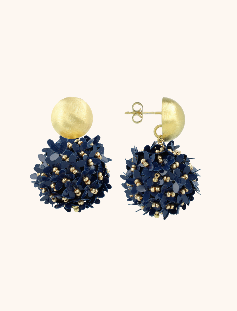 Gemixt blauwe oorbellen Daisy flower globe Llott-theme.productDescriptionPage.SEO.byTheBrand