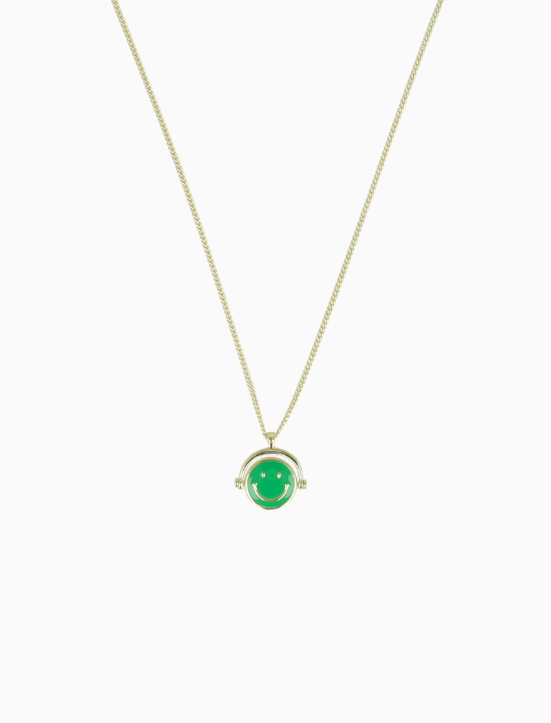 Classic ketting smiley green 