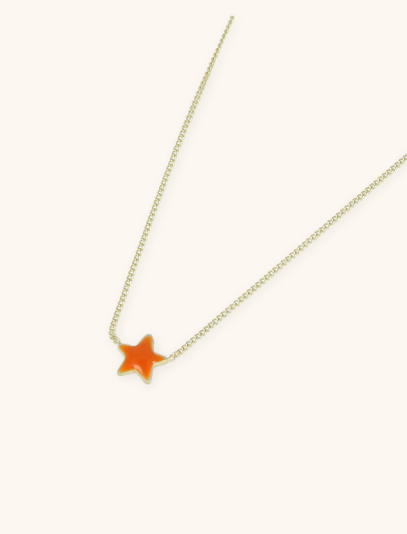 Symbool ketting ster oranje
