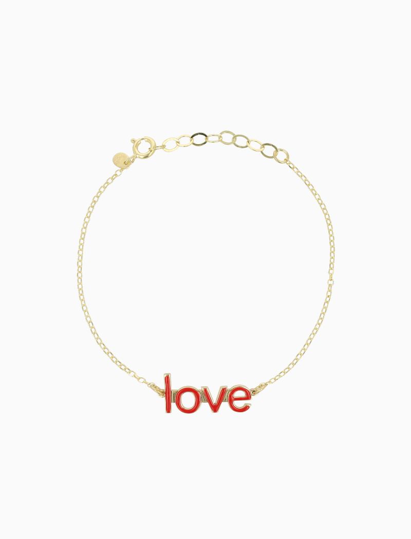 Golden Bracelet letters Love