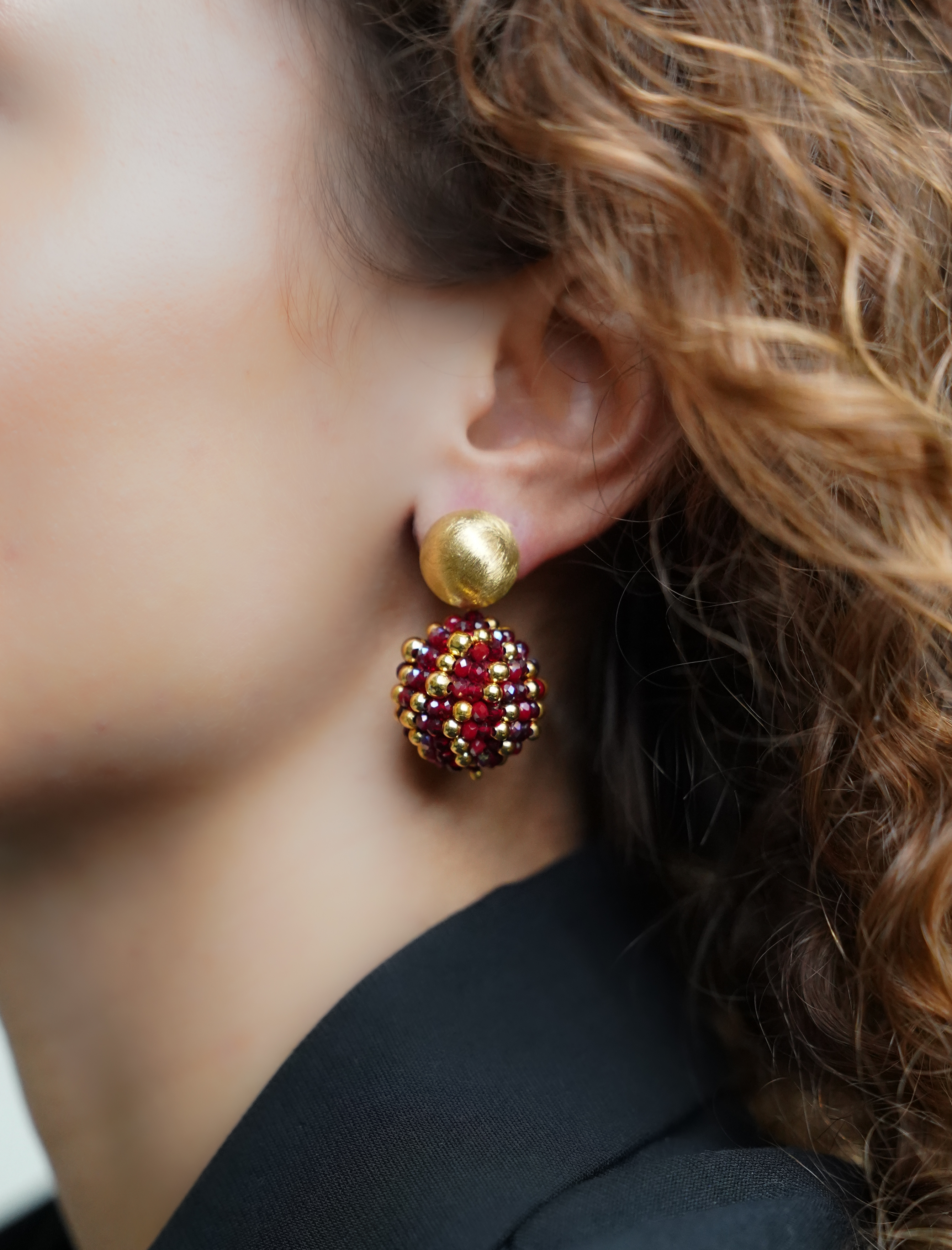 Bordeaux Oorbellen Lexi Globe L