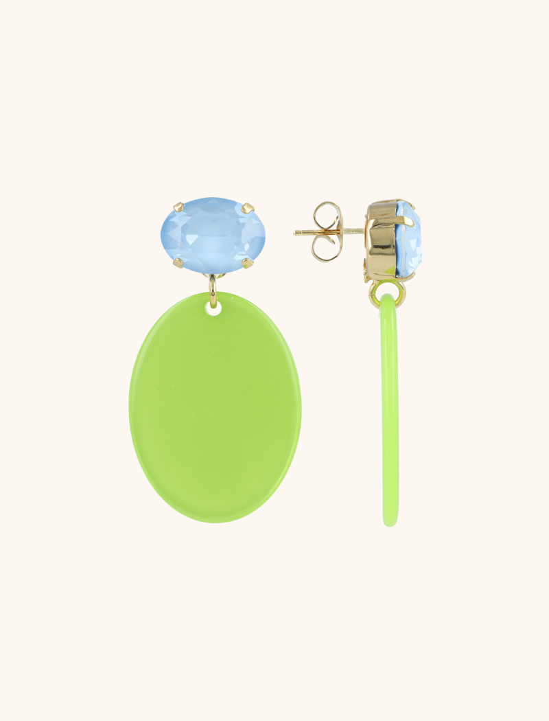 Lime oorbellen Celia ovaal S strass blauwlott-theme.productDescriptionPage.SEO.byTheBrand