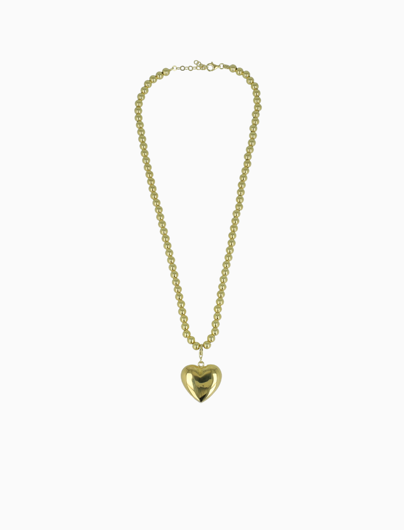 Gouden ketting Hart M