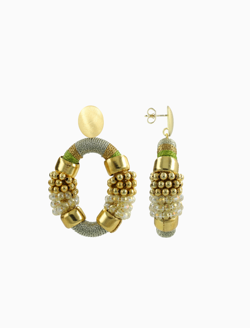 Cool Green Oorbellen Caroline Ovaal M Premium