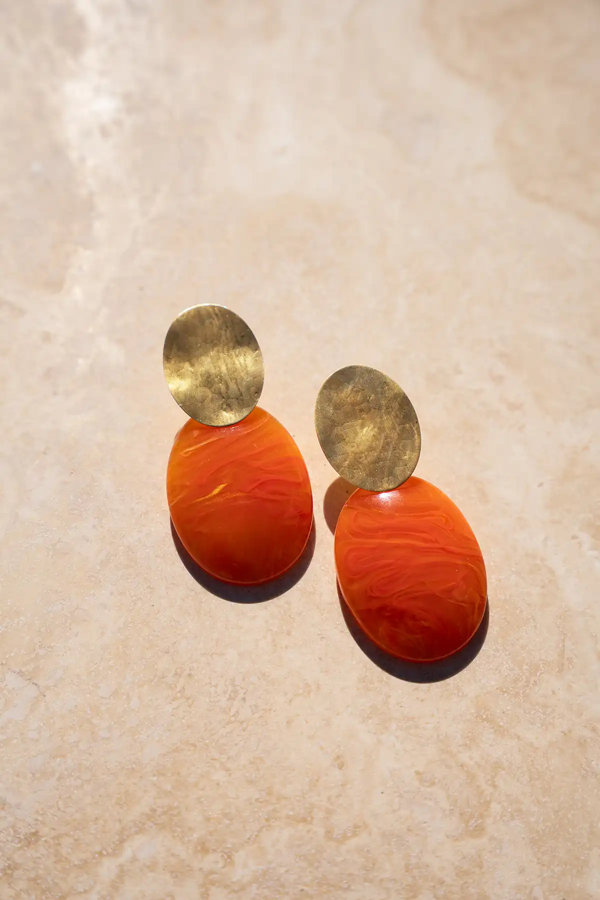 Orange earrings Sirius Oval S lionlott-theme.productDescriptionPage.SEO.byTheBrand
