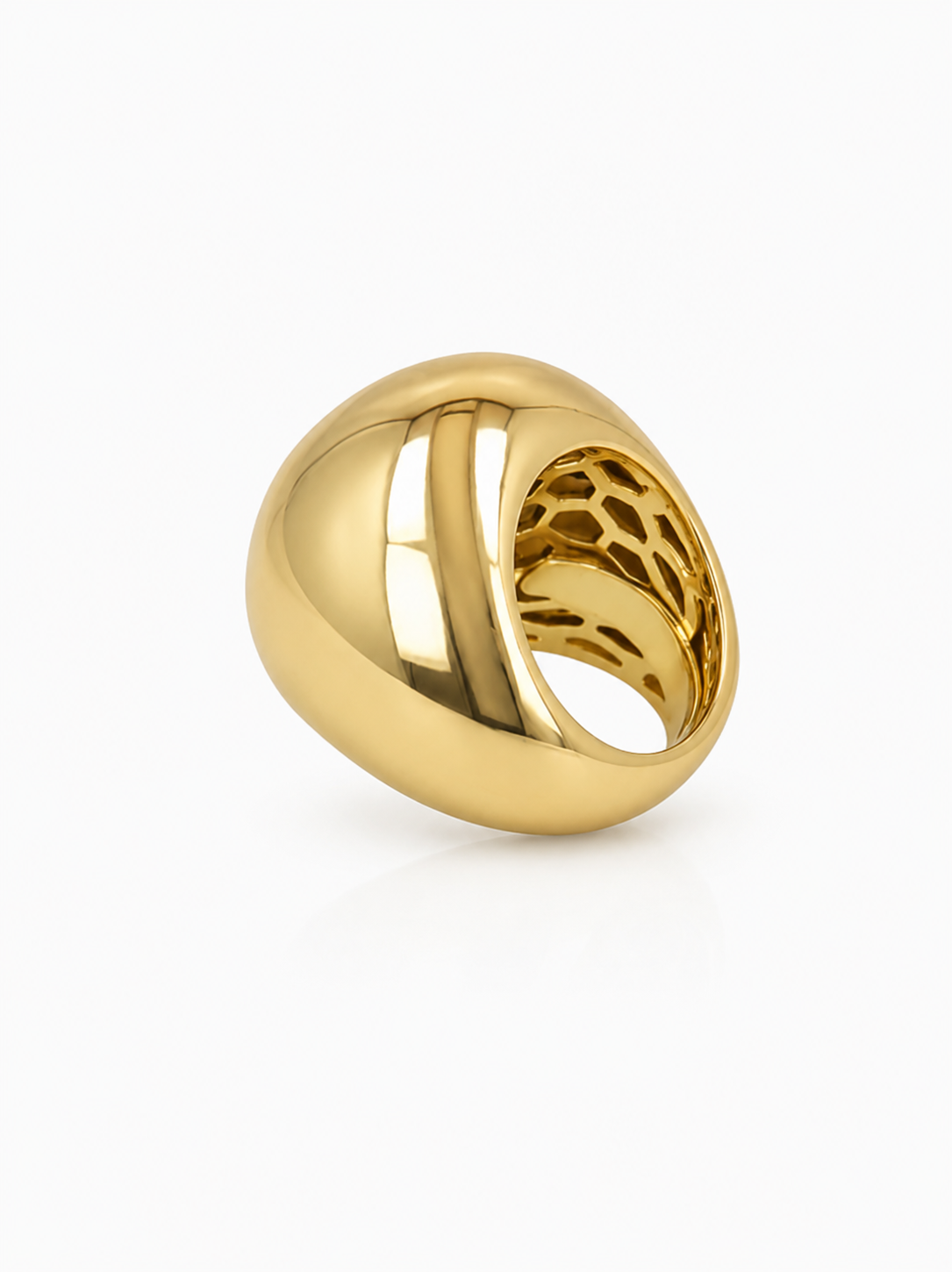 Goudkleurige Ring Bold Dome M Claressa