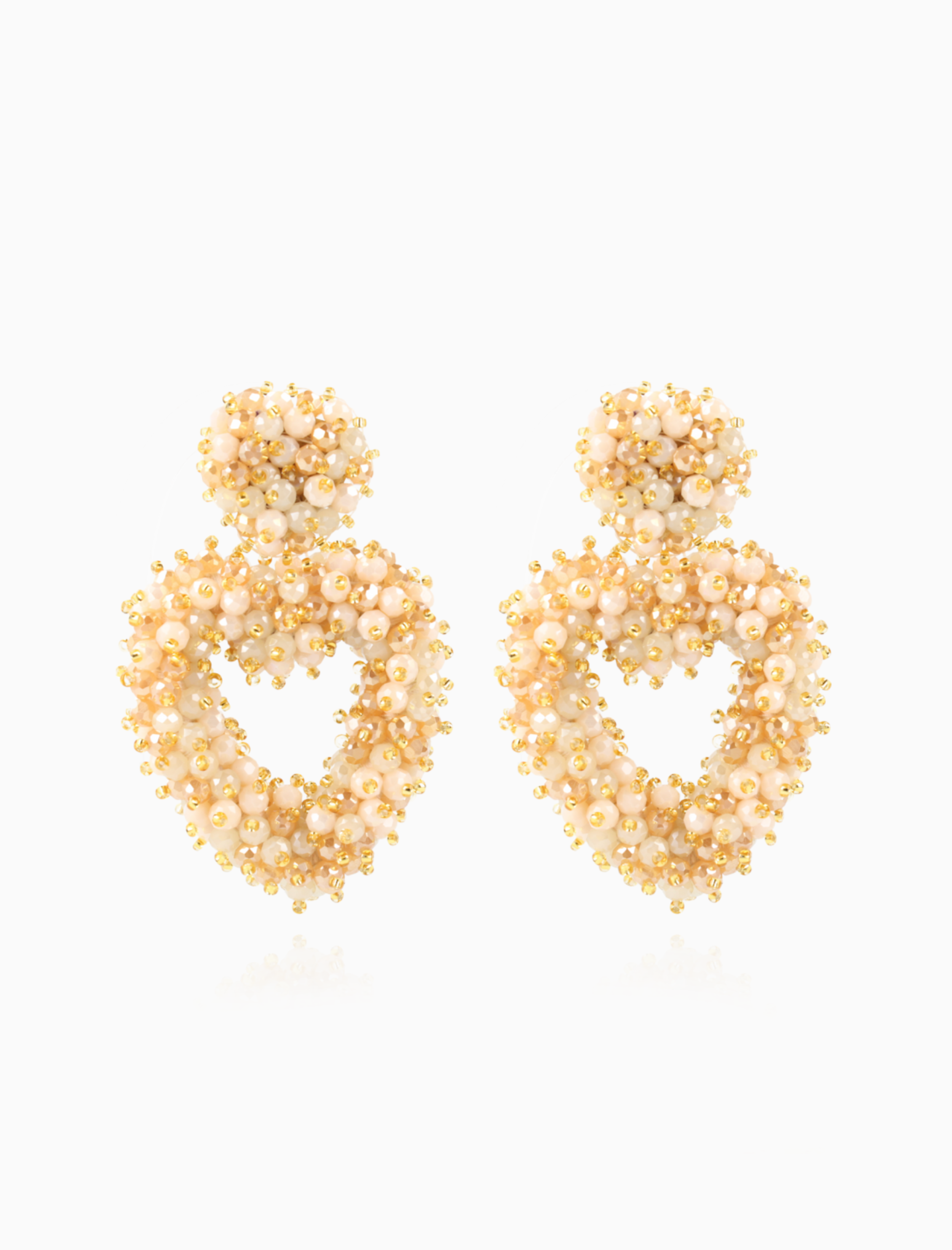 Nude Oorbellen Valentina Double Stones