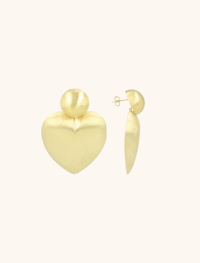 Classic Earrings Brushed Heart Llott-theme.productDescriptionPage.SEO.byTheBrand