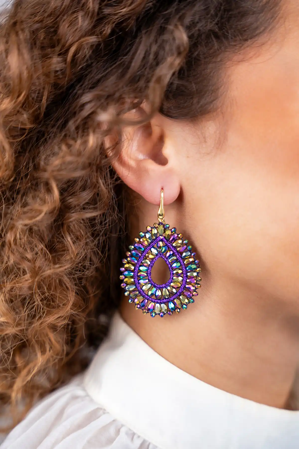 Disco Lila Ohrringe Alice