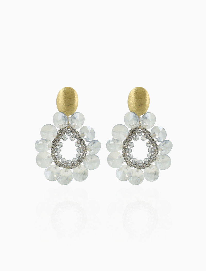 Blauwe Oorbellen Susan Flower Drop