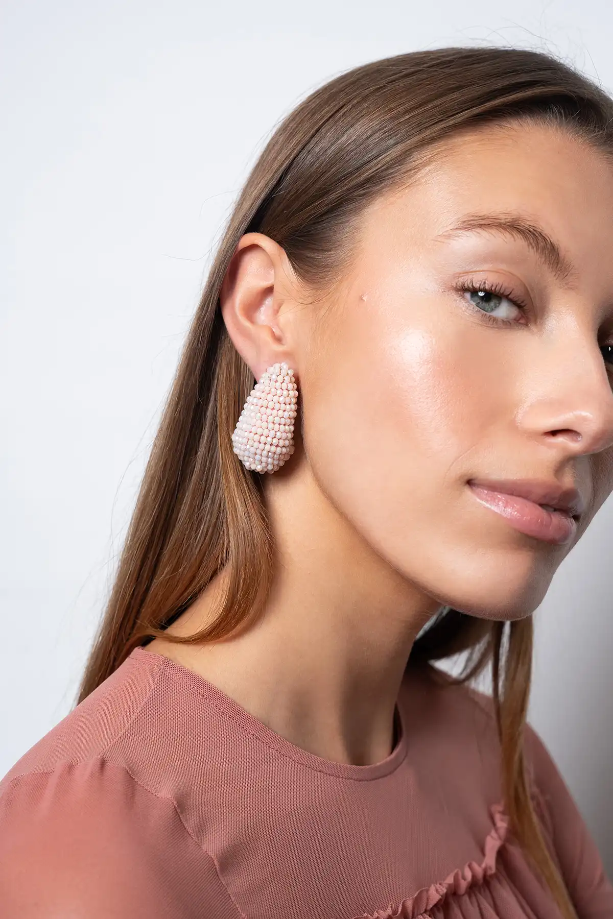 Light Pink Earrings Nadine Teardrop Creole L  lott-theme.productDescriptionPage.SEO.byTheBrand