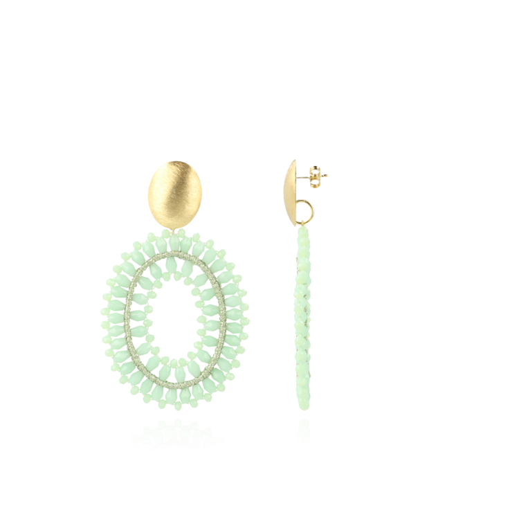 Licht turquoise oorbellen Noa Double Stones Oval Llott-theme.productDescriptionPage.SEO.byTheBrand
