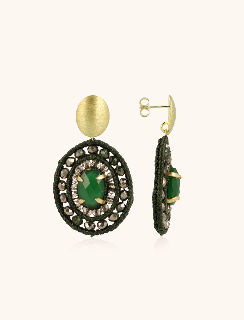 Groene Oorbellen Belle Ovaal M Met Steenlott-theme.productDescriptionPage.SEO.byTheBrand