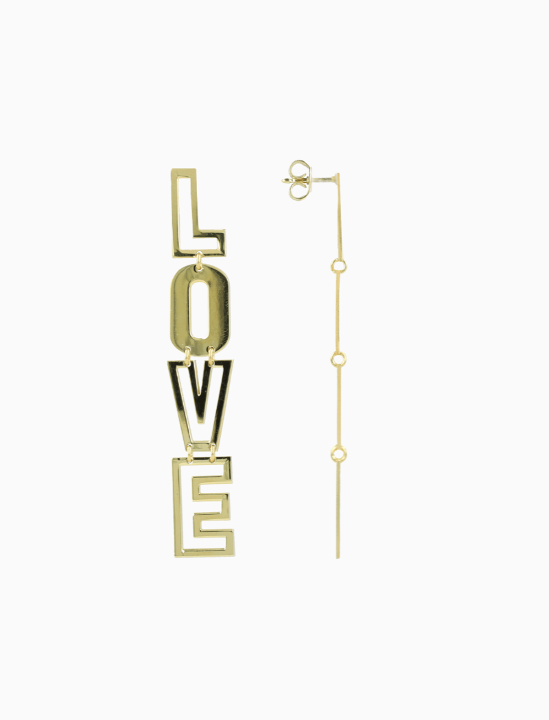 Love Oorbellen Verticaal L