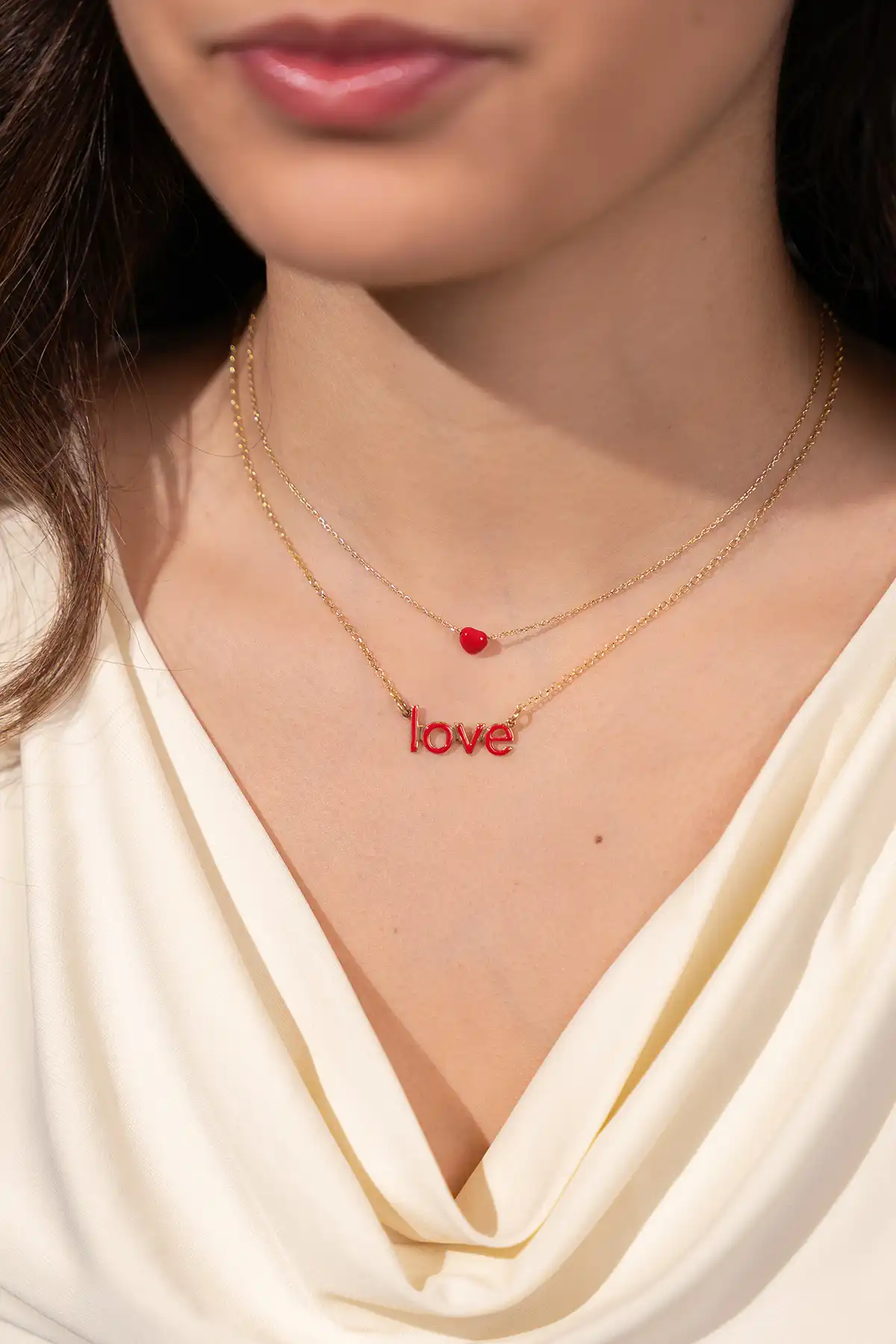 Golden Necklace letters Love