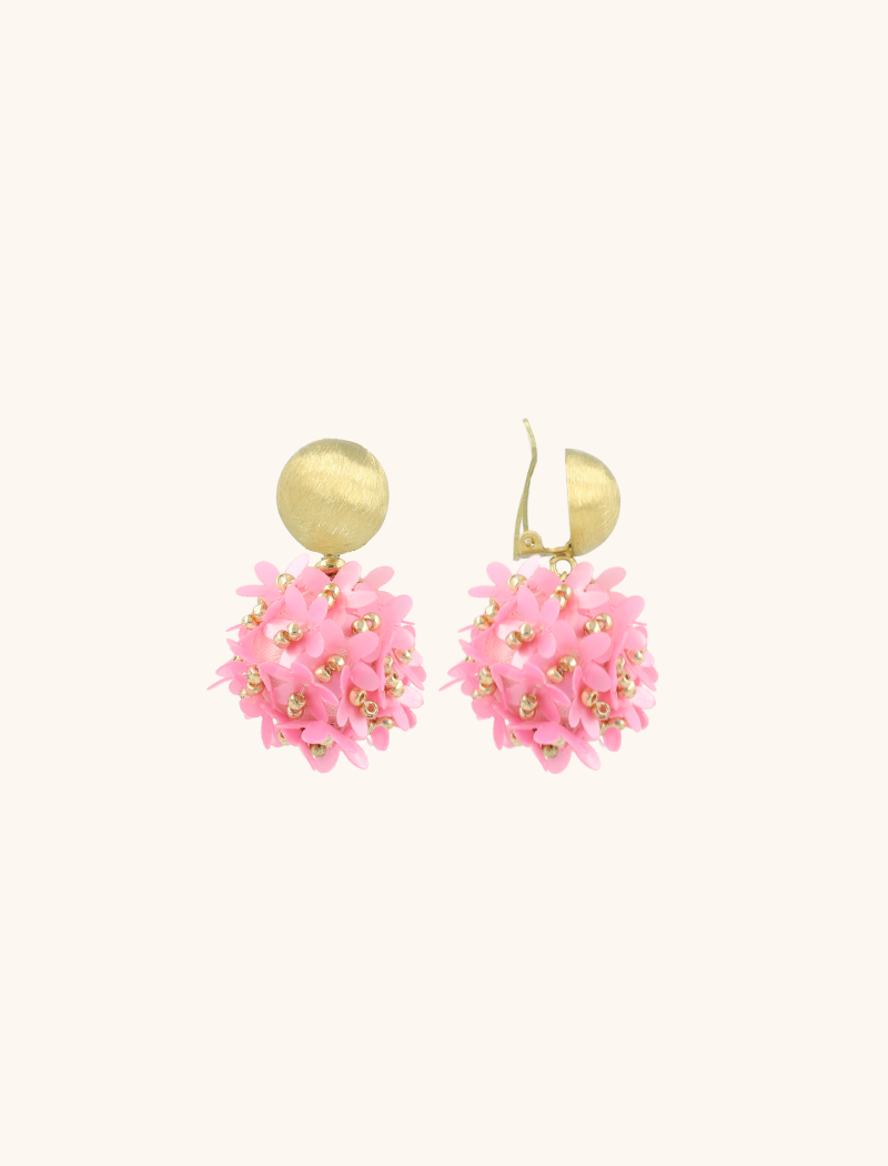 Roze Oorbellen Daisy Globe S Flower Clip