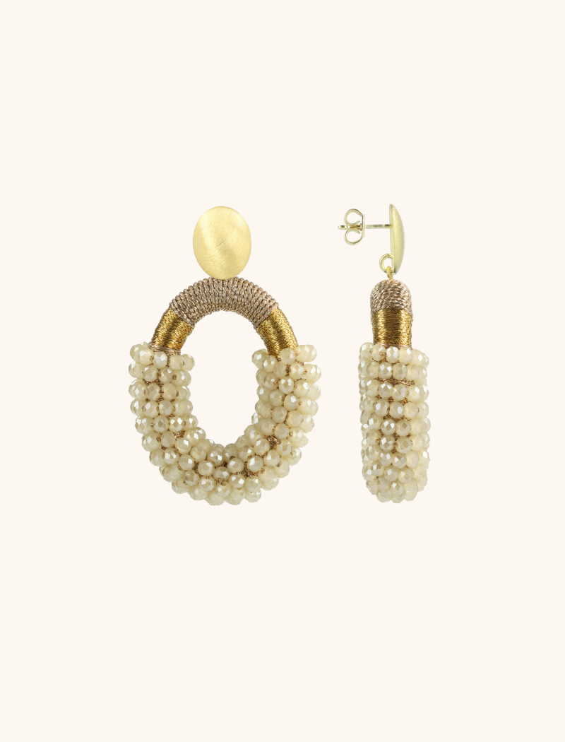 Nude Ohrringe Yara Oval M