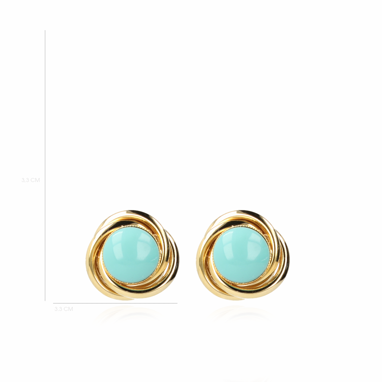 Classic Oorbellen Vintage Button Clips Azul