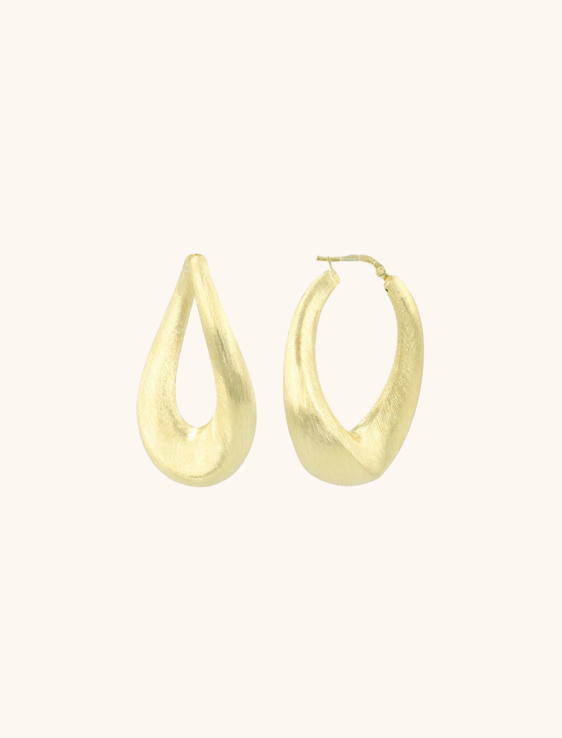 Klassische Ohrringe Oval Twist Creole Deluxe M