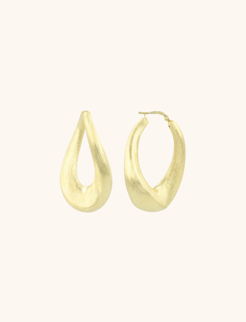 Classic Earrings Oval Twist Creole Deluxe M