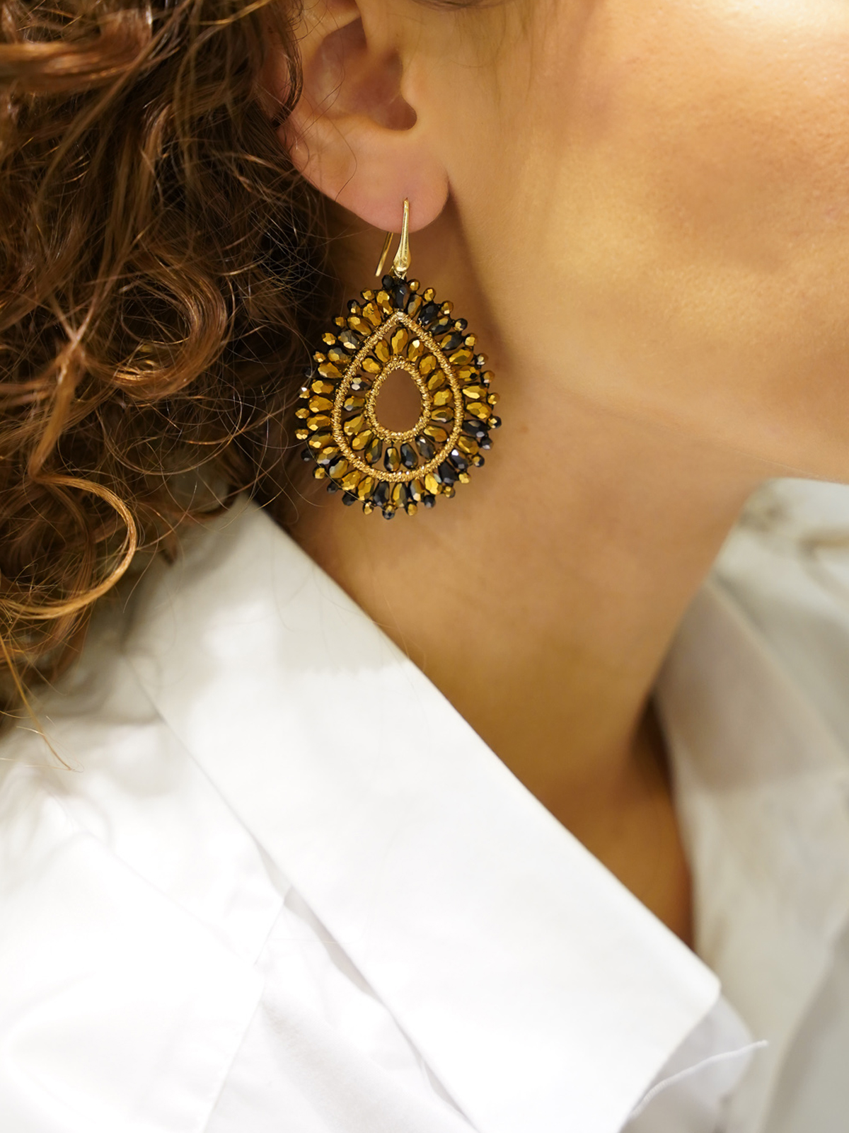 Gold-coloured Earrings Alice Drop Double Crystallott-theme.productDescriptionPage.SEO.byTheBrand