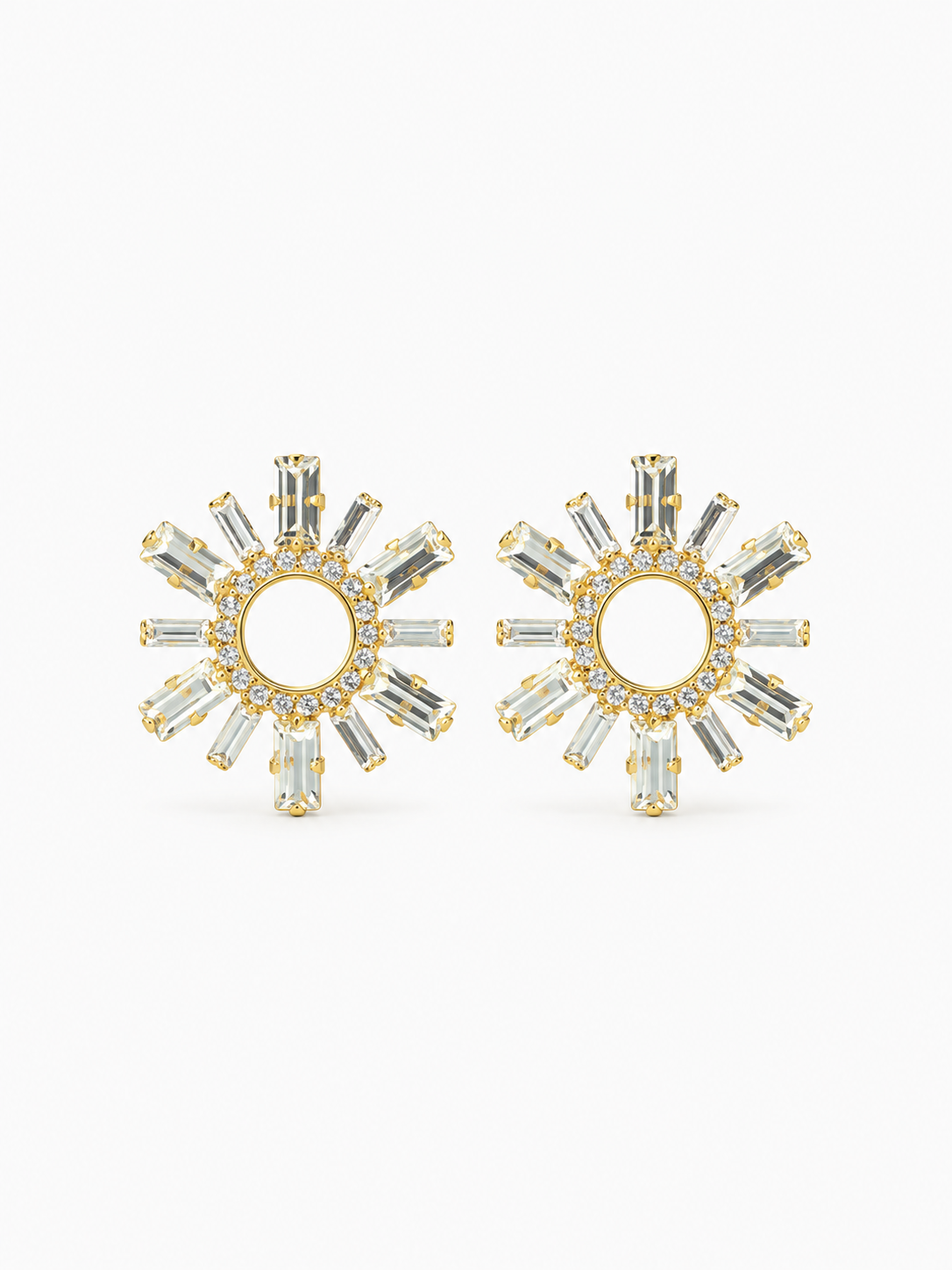 16.073 - gold colored crystal - g baguette small