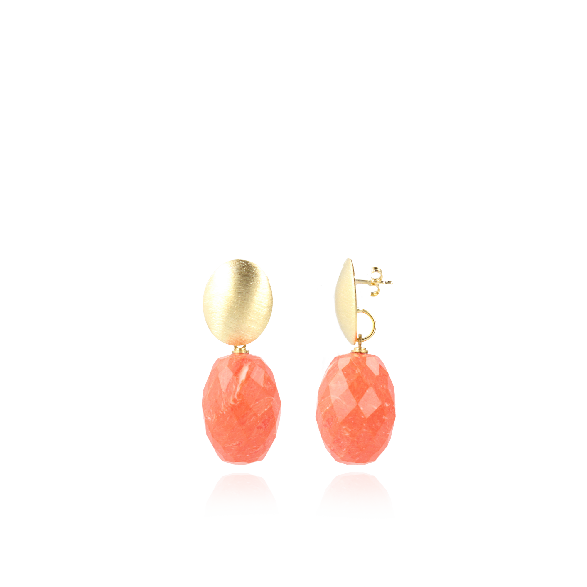 Coral Earrings Romijn Quartz L