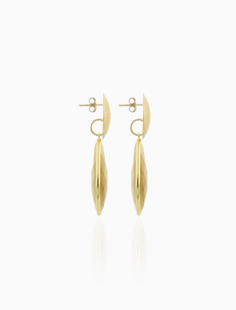 Beige Oorbellen Framed Drop L Rae