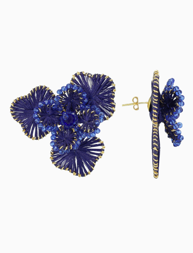 Blauwe Oorbellen Aster Flower L