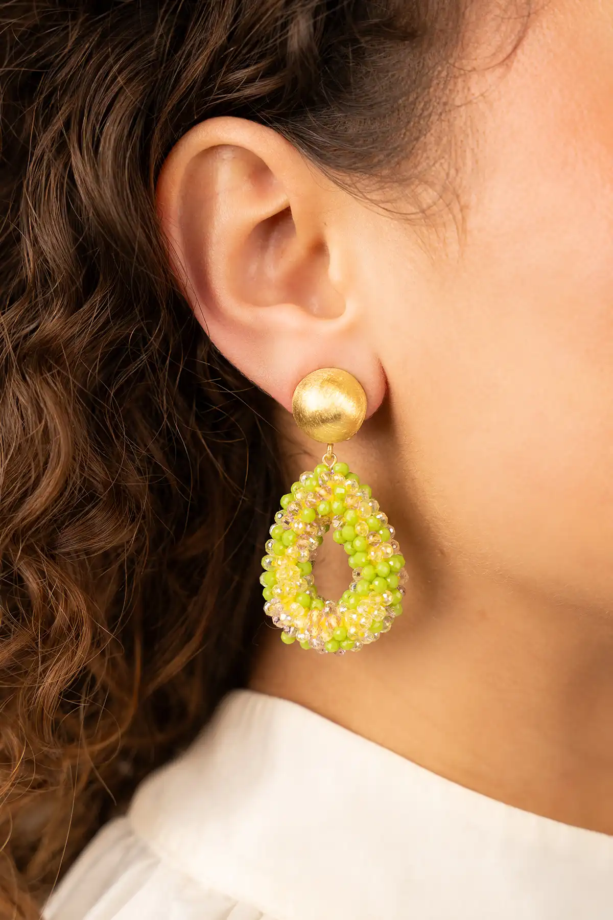 Lime Mix Oorbellen Berry druppel S Clip