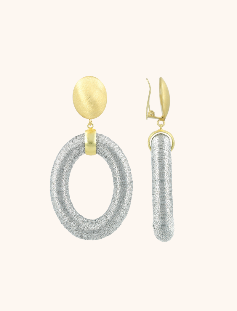 Silver Earrings Faye Oval L Cliplott-theme.productDescriptionPage.SEO.byTheBrand
