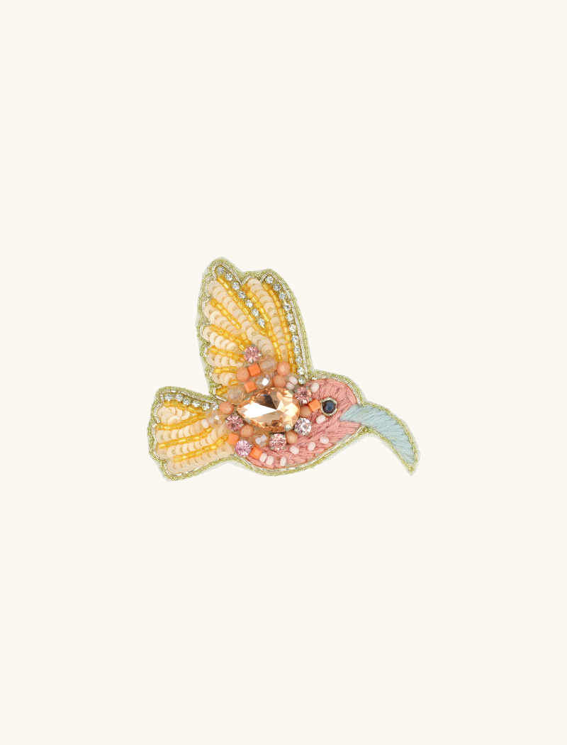 Broche Bird S - Crystal Pink 