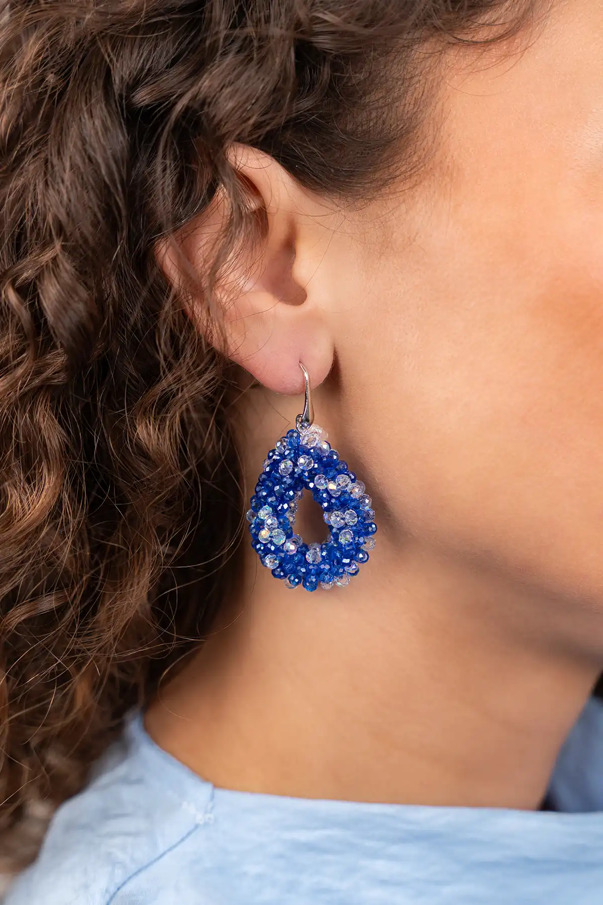Blauwe Oorbellen Berry Drop S