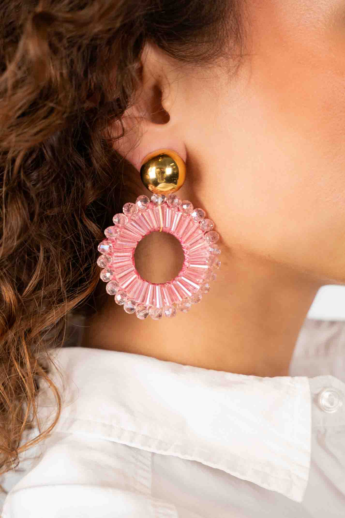 Pink Earrings Ann-Mary Circle Doublelott-theme.productDescriptionPage.SEO.byTheBrand