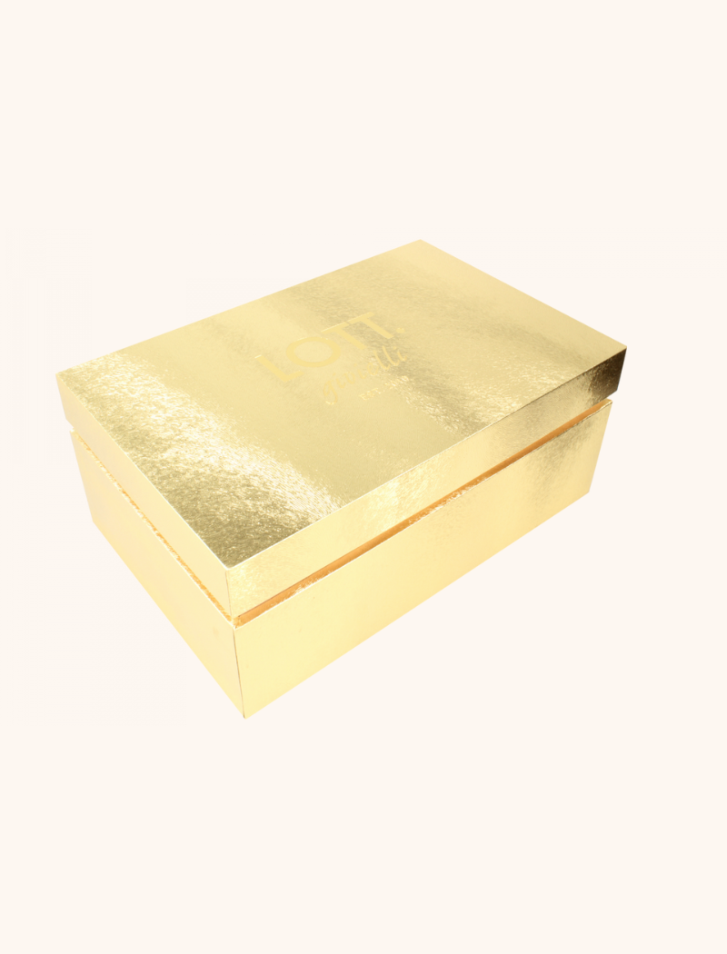 Goudkleurige sieradenbox 8 paar - M lott-theme.productDescriptionPage.SEO.byTheBrand