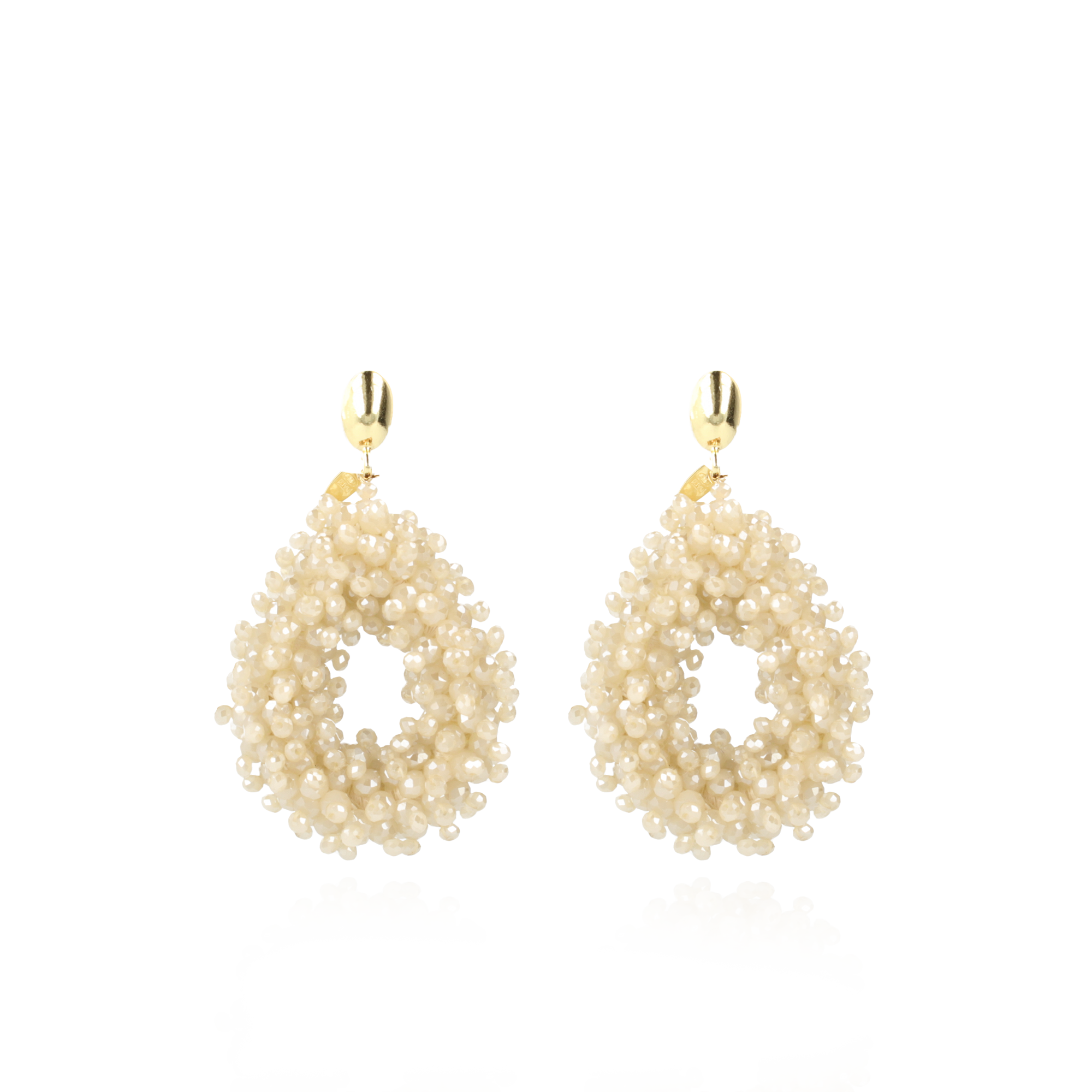 Beige Oorbellen Louise Double Stones Drop L lott-theme.productDescriptionPage.SEO.byTheBrand