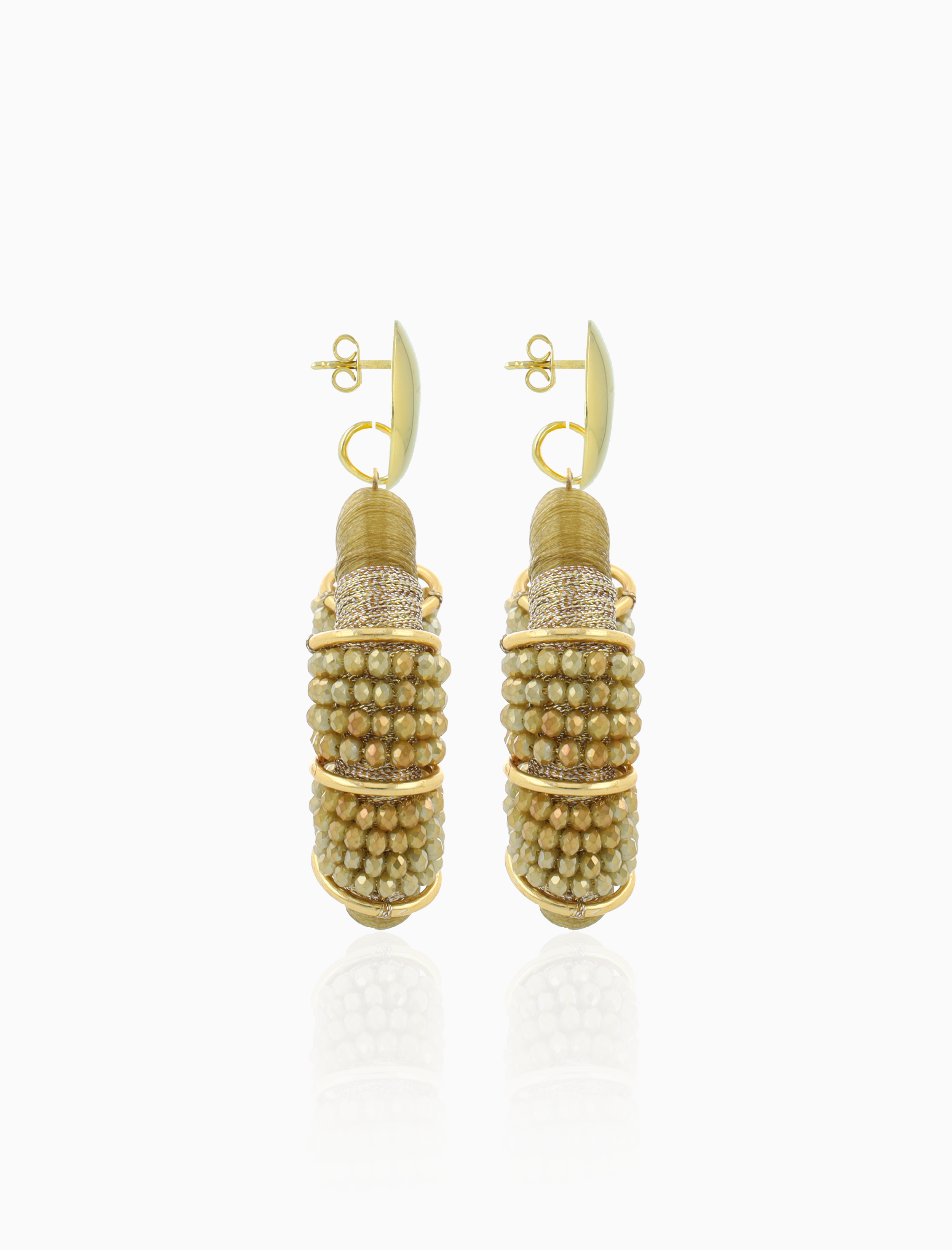 Honey Gold Oorbellen Elle Combi Oval Deluxe L