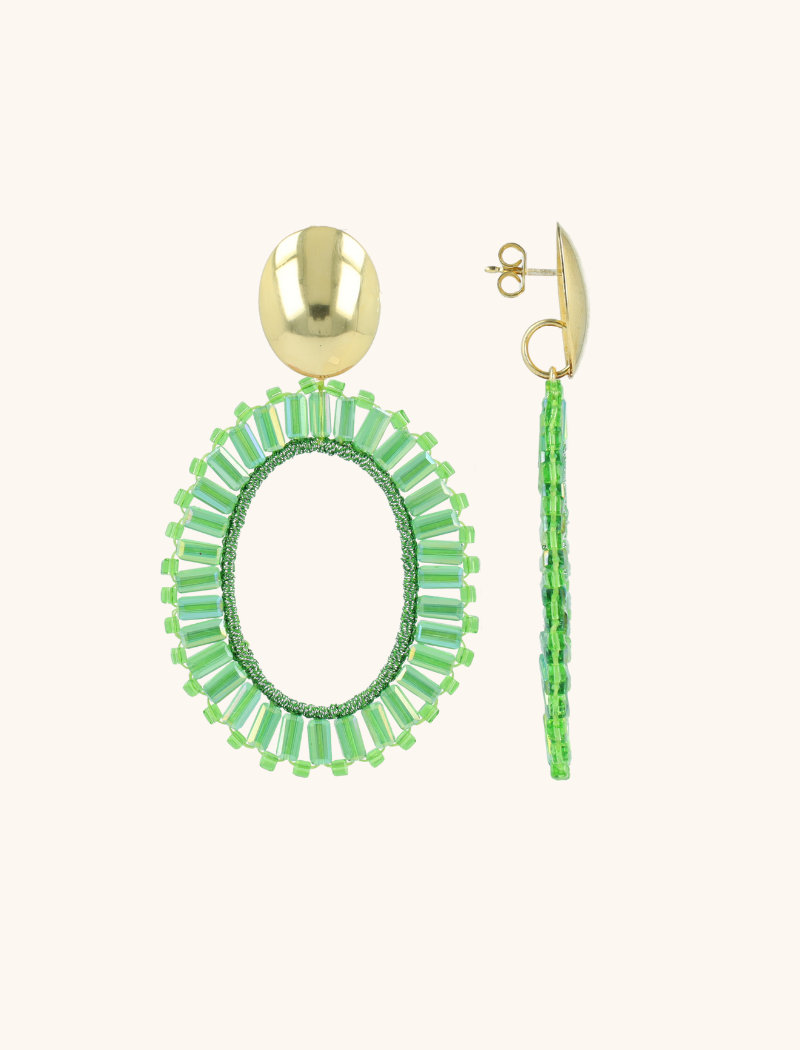 Groene Oorbellen Tonal Naomi Ovaal L lott-theme.productDescriptionPage.SEO.byTheBrand