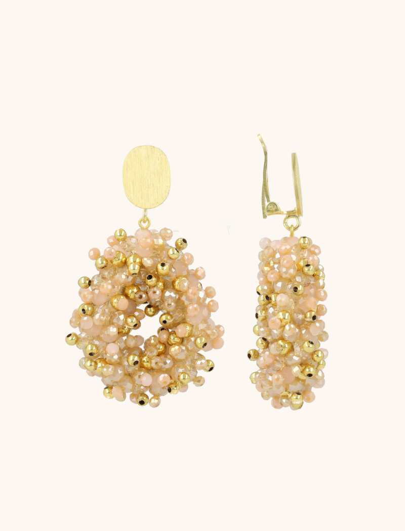 Beige Tangerine Earrings Louise Drop S