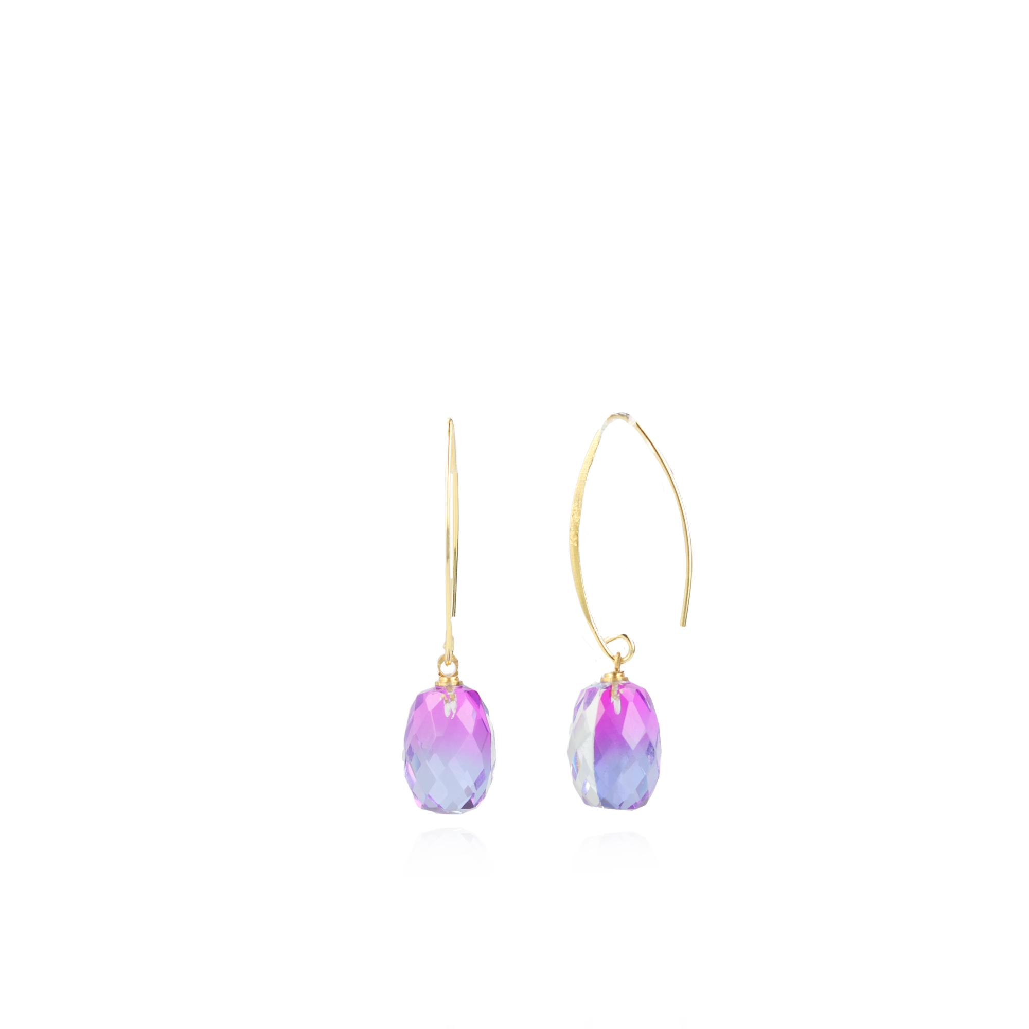 Fuchsia Purple Earrings Romijn Quartz XS