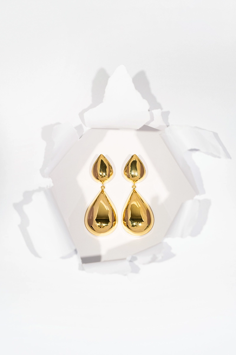 Classic oorbellen dubbel druppel